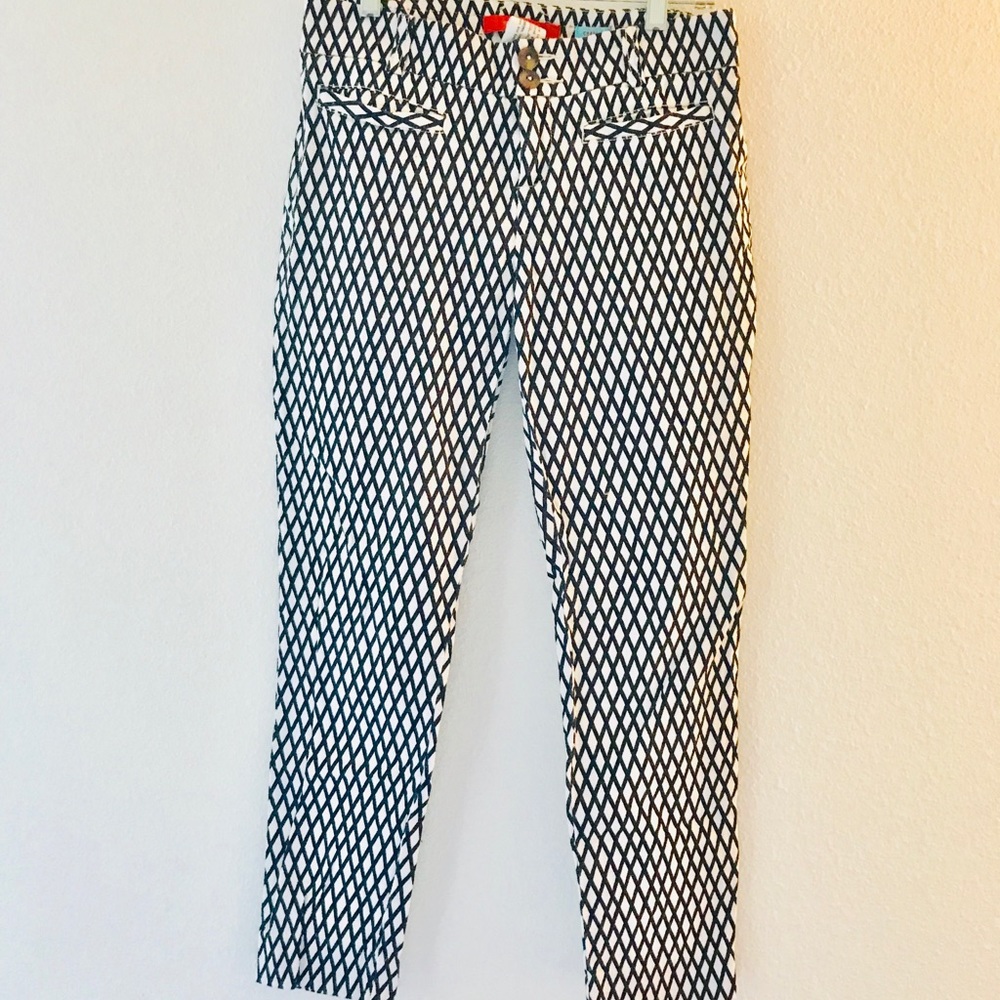 Anthropologie Black & White Ankle Pants